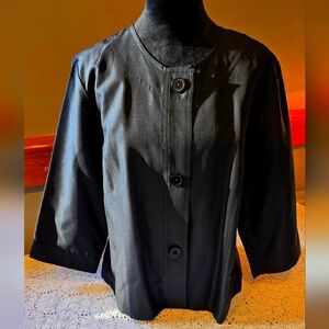 Coldwater Creek Black Silk Jacket Size 16